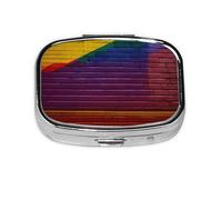 Mini pilulier coloré imprimé brique mignon boîte de rangement pour médicaments de poche, sac à main de voyage