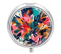 Mini pilulier de poche pour homme avec peinture colorée - Joli pilulier de voyage à 3 compartiments