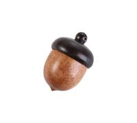 Mini pilulier en bois de santal en forme de gland - Organiseur de capsules portable scellé - 3,1 x 2,2 cm