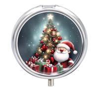 Mini pilulier Merry Christmas - Pour homme - Joli pilulier de voyage - 3 compartiments