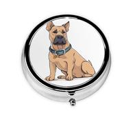 Mini pilulier portable avec impression de bouledogues français - Compact et pratique - Pour ranger et organiser les pilules