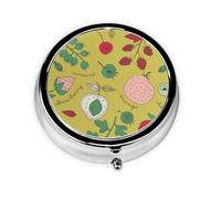Mini pilulier portable avec imprimé fruits d'été - Compact et pratique - Pour ranger et organiser les pilules