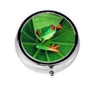 Mini pilulier portable avec imprimé grenouille mignon et compact, pratique pour ranger et organiser les pilules