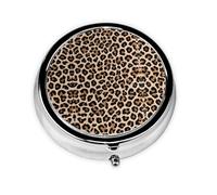 Mini pilulier portable avec imprimé léopard et papier peint - Compact et pratique pour ranger et organiser les pilules