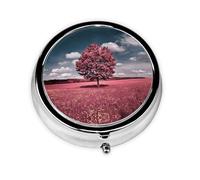 Mini pilulier portable avec joli motif arbre rose personnalisable et organiseur de pilules compact et pratique pour ranger et organiser les pilules