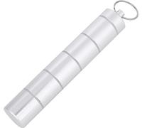 Mini pilulier portable étanche pour bouteilles de médicaments - support pour médicaments avec chaîne à clés (6 cas)