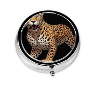 Mini pilulier rond mignon petit tigre, peut être mis dans un portefeuille, une poche, léger et pratique, 3 compartiments, pilulier portable,