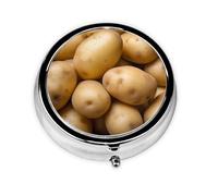 Mini pilulier rond pour pommes de terre, peut être mis dans un portefeuille, une poche, léger et pratique, pilulier à 3 compartiments, pilulier portable,