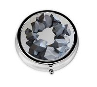 Mini pilulier rond WZYWHJ étrange irrégulier impression graphique petite et portable avec cloisons pour le stockage des médicaments pour les voyages et l'utilisation quotidienne