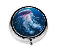 Mini pilulier rond WZYWHJ Medusa Printing Petite et portable avec cloisons pour le stockage des médicaments pour les voyages et un usage quotidien