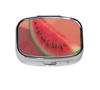 Mini pilulier rouge imprimé pastèque mignon pour poche, sac à main, voyage