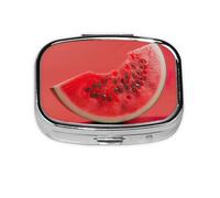 Mini pilulier rouge imprimé pastèque mignon pour poche, sac à main, voyage