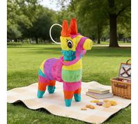 Mini piñata en forme d'âne, convient pour la décoration de carnaval et de fêtes mexicaines. Artisanat en papier coloré, idéal pour les célébrations d'anniversaire et les centres de table de fête. 3 pi