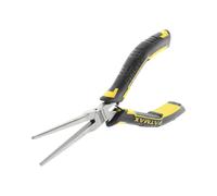 STANLEY FMHT0-80520 Mini Pince À Demi-Rondes/Becs Longs Gamme FATMAX - Design Compact - Ressort De Rappel - Coupe Et Serre - Poignée Bi Matière - Acier Trempé