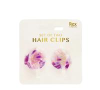 Mini pince Ã cheveux fille Rex London Seashells (x2) Violet 2,5x2x2,4 cm