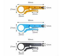 Mini pince à dénuder multifonction pour couper et percer les câbles modulaires de câbles de données CAT5 CAT5e CAT6 (Noir)