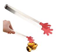 Mini pince alimentaire en silicone - Résistante à la chaleur - Antidérapante - Pratique - Ustensile de cuisine flexible avec œillet de suspension - Pour entrées, fruits, sucre, pique-nique, barbecue