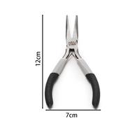 Mini Pince Diagonale En Acier Noir Durable À Haute Teneur En Carbone,Coupe-Nez À Aiguille Ronde Et Courbée,Pince Isolée Pour Perles Pour Bijoux À Bricoler Soi-Même - Type Bent Nose Pliers
