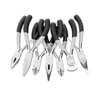 Mini pince diagonale ronde courbée, coupe-nez, artisanat, perles isolées, for bricolage, petits outils de bijouterie Convient pour la réparation de bijoux(8pcs)