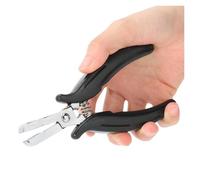 Mini pince for extensions de cheveux : noire, outil de précision for la pose de micro-anneaux