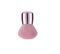 Mini pinceaux de maquillage rose - Petit pinceau de voyage en forme de tête de champignon - Pinceau Kabuki pour poudre minérale contouring, crème ou cosmétiques liquides