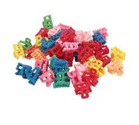 Mini pinces à cheveux 100 pièces mignon petit chapeau coloré en forme de cheveux accessoires petites pinces à cheveux pour queue de cheval cheveux fins enfants filles style résine