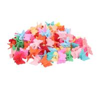 Mini pinces à cheveux papillon colorées et vibrantes, accessoires pour cheveux d'enfants, petites pinces à cheveux mignonnes pour petites filles en résine plastique, 100 pièces