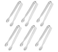 mini pinces à glaçons en acier inoxydable pour thé, café, bar (6pcs)
