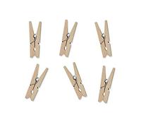 Mini Pinces A Linge en Bois I 3 cm PartyDeco Petites Décorations I 20 Pièces pour Mariage Noël St Valentin I Vintage Photo Loisir Créatif