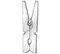 Mini Pinces Bois 3,5Cm Argent G