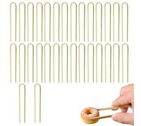 Mini pinces de cuisine en bois naturel antidérapant, lot de 30 pièces, pinces réutilisables pour service, cuisson, barbecue, salades, toasts et préparation alimentaire quotidienne