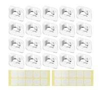 Mini Pinces Lumineuses Pour Mur | 20 Pièces Crochet Adhésif pour Câbles | Petit Porte-Câble,Pour Propriétaires Organisateurs Mariage Appartement Jardin Chambre Balcon