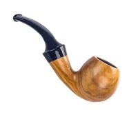 Mini Pipe À Fumer en Bois D'olivier Pipe À Tabac Classique Faite À La Main Type De Tige Courbée - Amovible- Cadeau pour Grand-père, Mari, Ami, Collectionneur, Débutant