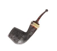 Mini Pipe À Tabac en Bruyère- 100 Ans D'histoire - Pipe À Fumer Portable Sculptée À La Main - Tige Courbée pour Grand-père, Mari, Ami, Collectionneur Ou Débutant(Brown)