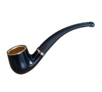 Mini Pipe À Tabac Pour Femme Pipe À Fumer Courbée En Résine Durable Vintage Pipe À Tabac Pour Femmes Pour Fumer Cadeaux Pipes Pour Débutants 10,7/4,21 Pouces(Black)