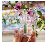 Mini pipe en verre pour fumer ou fumer - Brûleur à huile - Portable - 10 mm