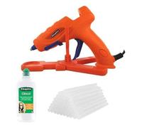 Cléopâtre Pack collage LOTPOPC2-1 - Mini pistolet à colle, 60 bâtons recharges + Cléocol 100 g Blanc