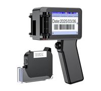 Mini pistolet à jet d'encre portable T1000Plus - Hauteur d'impression : 0,08 à 2,5 cm - Petit codeur à jet d'encre avec encre à séchage rapide de 42 ml pour code QR/code-barres/numéro de lot/date avec