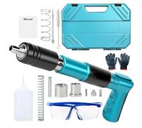 Mini Pistolet à Ongles Portable, Pistolet à Clous Manuel avec 5 Niveaux de Puissance, Cloueuse Pneumatique Silencieuse, Cloueur Beton électriques Nail Gun, pour Béton, Plafond, Bois, Fixation Murale