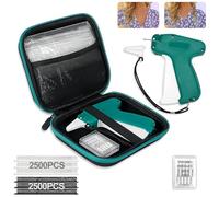 Mini pistolet à point 6 aiguilles de rechange 5 000 attaches 0,5 cm fixation rapide étui rigide mini pistolet à étiquettes fines pour couture et matelassage