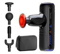 Mini pistolet de massage avec thérapie par la chaleur, pistolet de massage des tissus profonds avec étui, 3200 tr/min, muscles puissants pour soulager les douleurs du dos et du cou, cadeaux pour homme