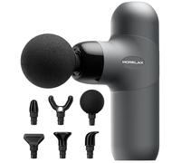 Mini pistolet de massage, Masseur cervical silencieux, chargement Type-C, matériau en silicone amovible et lavable, avec 6 têtes de massage