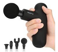 Mini pistolet de massage NEPQ, puissant pistolet de massage fascial portable à percussion pour tissus profonds, masseur musculaire du dos et de la tête pour soulager la douleur avec 4 têtes de
