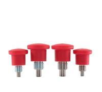 Mini piston d'indexation, goupille d'indexation à dégagement rapide, goupille de verrouillage à bouton rouge, boulon de positionnement fileté en métal, 1 pièce(QX218 MB-M8 0.75) 5MM)