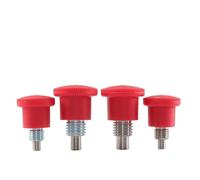 Mini piston d'indexation rouge en acier au carbone, en acier inoxydable, goupille d'indexation à dégagement rapide, boulon en plastique 1 pièce(QX218-BN_M10-1.5)-6MM)