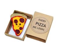 Mini Pizza Peluche Mignonne Feutrine Petite Décorative Halloween