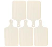 Mini Planche à Découper en Bois avec Poignée Lot Créatif, 5 Pièces | Surface Lisse et Bien Polie, pour Dessous de Tasse, Loisirs Créatifs et Photographie