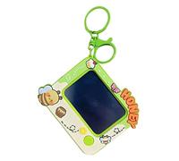 Mini planche à dessin - 7 x 7,7 cm, porte-clés pour tablette d'écriture LCD, motif abeille, tableau effaçable, jeu de voyage pour | Décoration à clipser pour sac à dos pour activités de