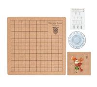 Mini planche à macramé, 20 x 20 cm, double face, portable, réutilisable, avec instructions (français non garanti), tressage fait à la main