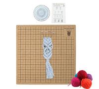 Mini planche de | Tableau de projet double face 8X8In avec grilles et broches,Créez des créations en et en nœuds, projet de bracelet avec instructions incluses.